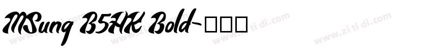 MSung B5HK Bold字体转换